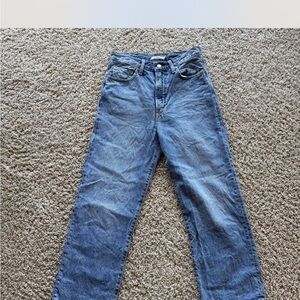 Levis Ribcage Straight Blue Denim Jeans